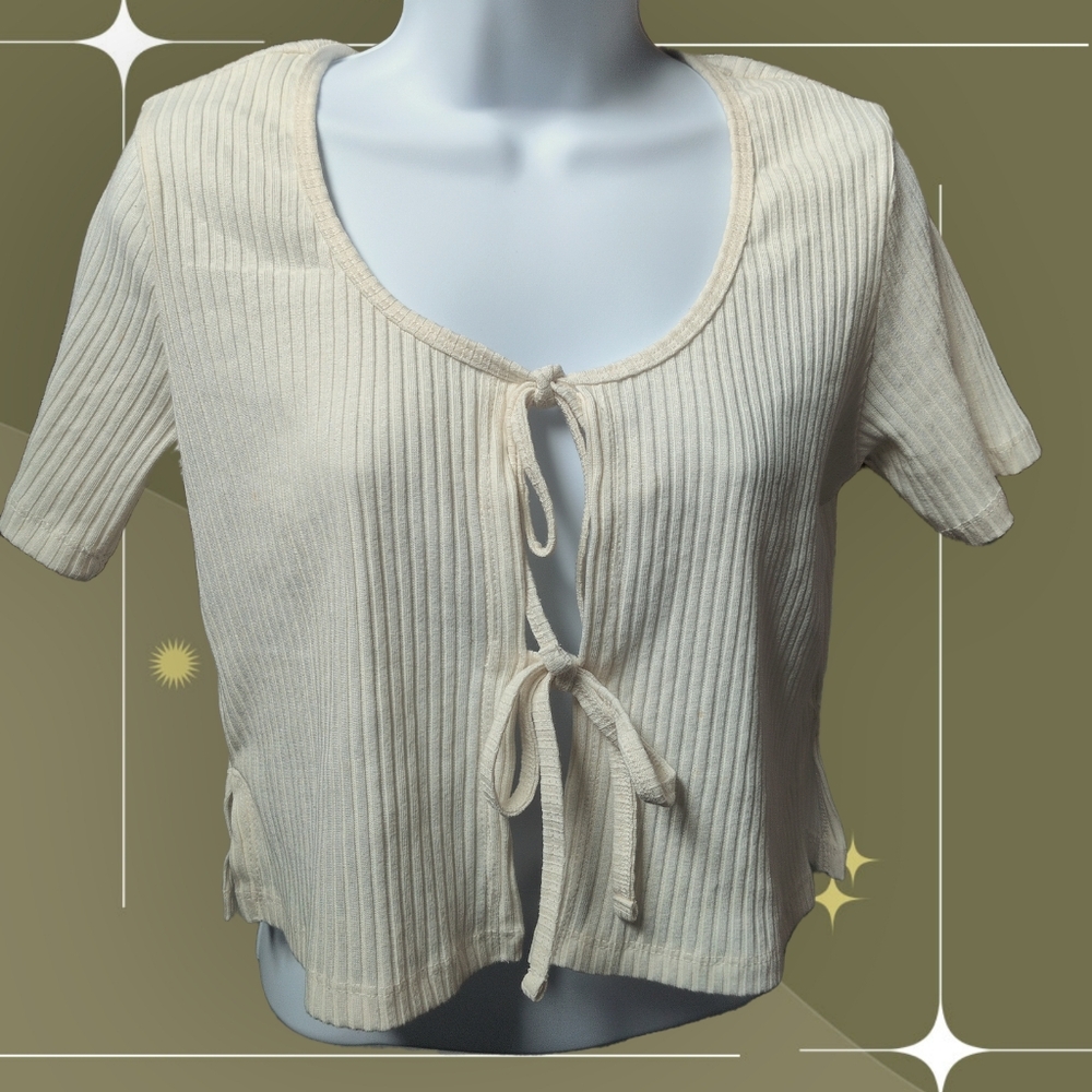 🍋✨ NWT Lisa Says Gah Capri Tie Front Top Size S